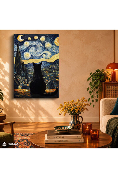 HOLDA Props Kanvas Tablo Kedi Sanat Eseri Hayvan Tablosu Duvar Dekorasyonu