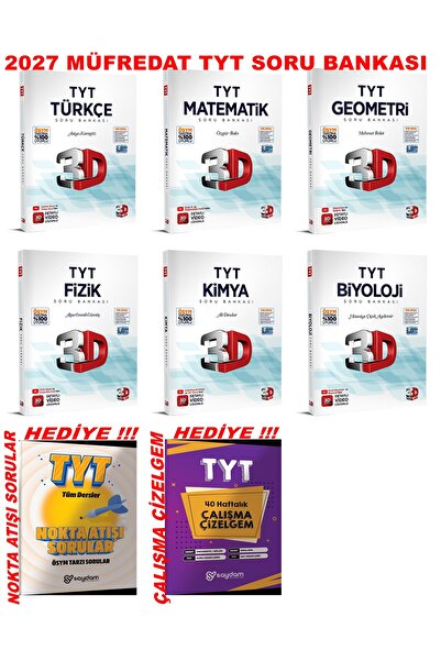 3D Yayınları TYT 2027 MÜFREDAT SAYISAL SORU BANKASI SETİ VİDEO ÇÖZÜMLÜ 3D