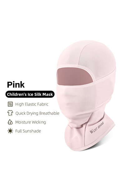 choice2 One Size Pink ﻿ WEST BIKING Kids Ice Silk Face Mask UPF 50+ Sun Prote...