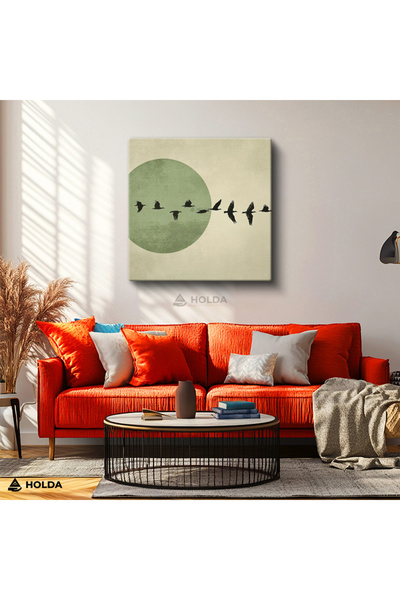 HOLDA Props Kanvas Tablo Kuş Sürüsü Minimalist Tablo Duvar Dekorasyonu