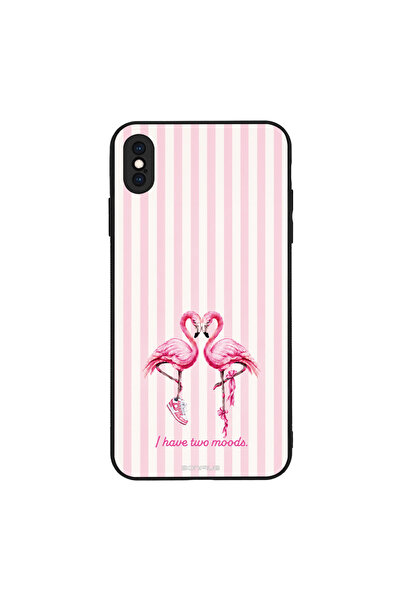 OEM Θήκη Sonique Stripe Stories Series για Apple iPhone XS MAX Φλαμίνγκο