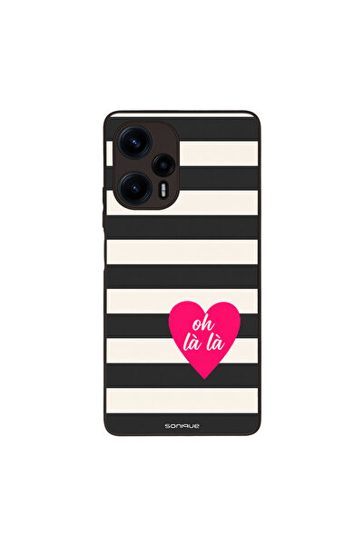 OEM Θήκη Sonique Stripe Stories Series για Xiaomi Poco F5 5G Oh La La – Μαύρο