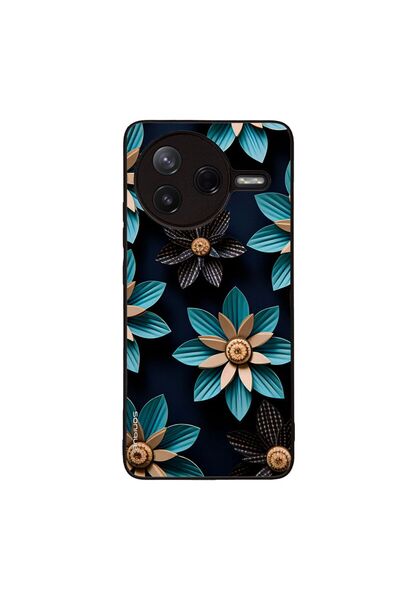 OEM Θήκη Sonique 3D Flower Series για Xiaomi Poco F7 Pro 5G Γαλάζιο