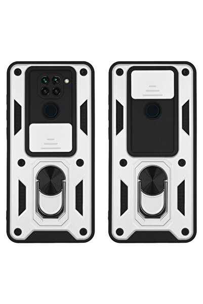 OEM Θήκη Ring Armor CamPro Sonique για Xiaomi Redmi Note 9 Ασημί