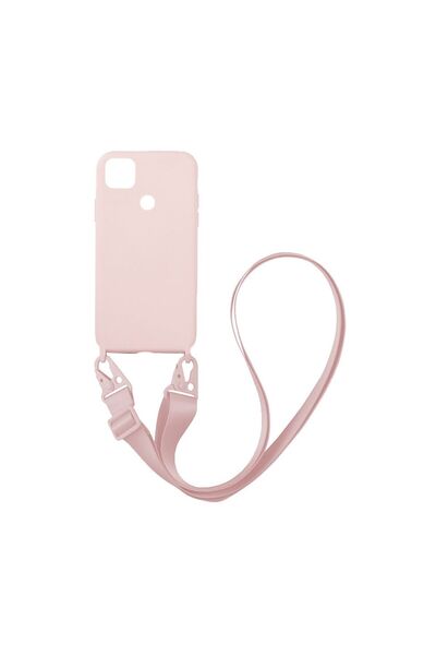 OEM Θήκη Σιλικόνης με Strap CarryHang Sonique Xiaomi Redmi 9C Ροζ