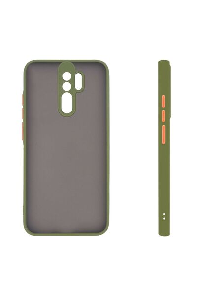 OEM Θήκη Σιλικόνης Color Button Bumper Sonique Xiaomi Redmi 9 Πράσινο Ανοιχτό