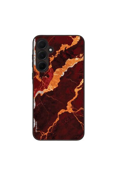 OEM Θήκη Sonique Marble Series για Samsung Galaxy A35 5G Κόκκινο