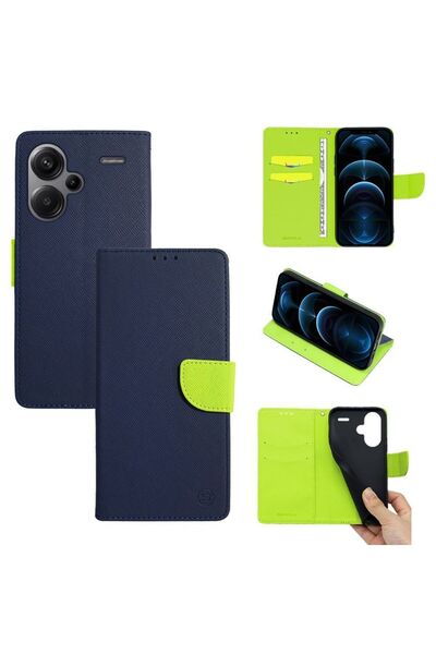 OEM Θήκη Πορτοφόλι Sonique Trend Wallet Xiaomi Redmi Note 13 Pro Plus 5G Σκού...