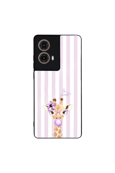 OEM Θήκη Sonique Stripe Stories Series για Motorola Moto G85 5G Λιλά- Καμηλοπ...