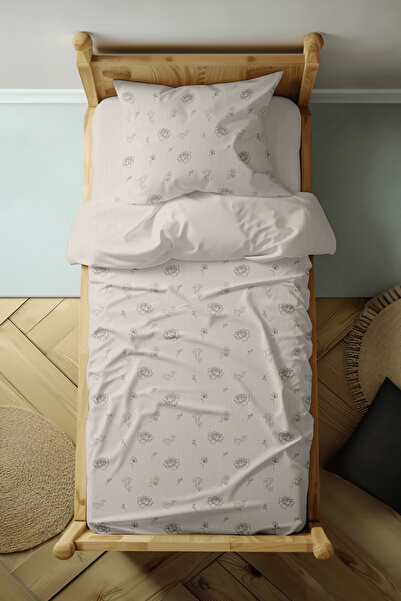 Luvis Store Minimal Flora - Floral Patterned Single Hybrid Duvet Cover Set - ...