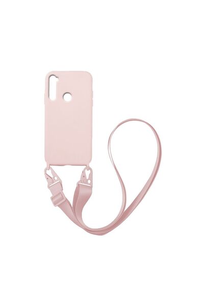OEM Θήκη Σιλικόνης με Strap CarryHang Sonique Xiaomi Redmi Note 8T Ροζ