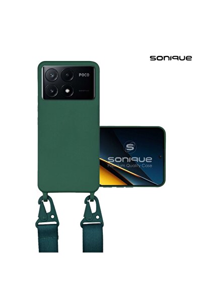 OEM Θήκη Σιλικόνης με Strap CarryHang Sonique Xiaomi Poco X6 Pro 5G Πράσινο Σ...