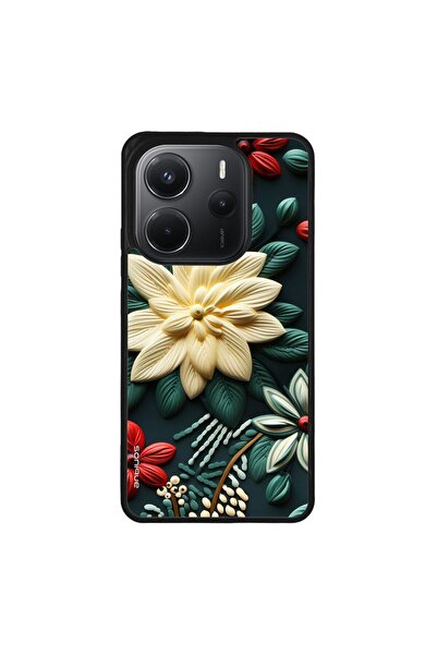 OEM Θήκη Sonique 3D Flower Series για Xiaomi Redmi Note 14 4G (164.84mm) Πράσινο
