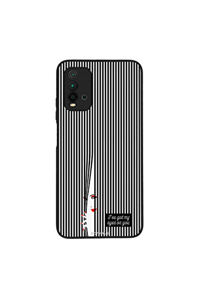 OEM Θήκη Sonique Stripe Stories Series για Xiaomi Redmi 9T Eye on You – Μαύρο