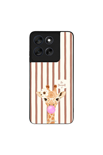 OEM Θήκη Sonique Stripe Stories Series για Motorola Moto G56 5G Καφέ - Καμηλο...