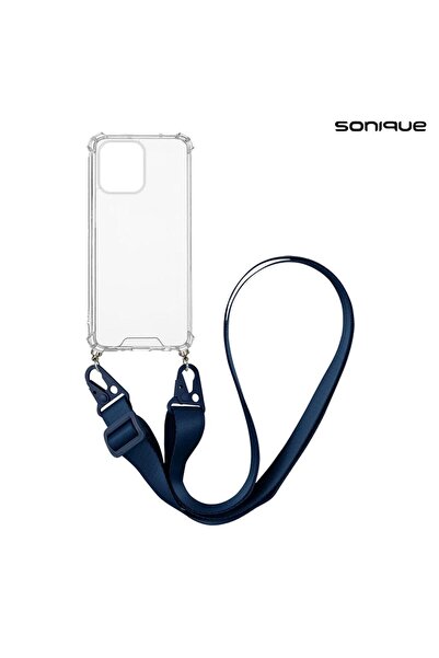 OEM Θήκη Σιλικόνης με Strap Sonique Armor Clear Xiaomi Redmi Note 13 4G Μπλε ...