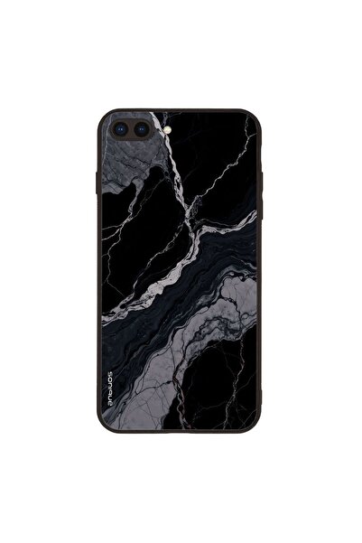 OEM Θήκη Sonique Marble Series για Apple iPhone 7 Plus / iPhone 8 Plus Μαύρο 02