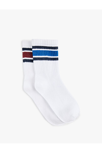 Koton Cotton Striped 2-Piece Sock Set