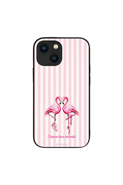 OEM Θήκη Sonique Stripe Stories Series για Apple iPhone 13 Mini Φλαμίνγκο