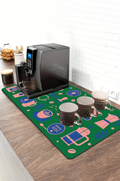 Valerine Life Barista Coffee Bar Mat 40X90Cm Espresso Machine Tea Maker Mat E...