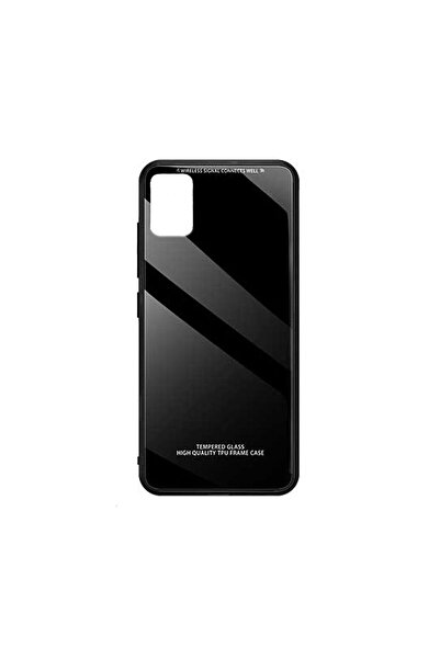 OEM Glass Case Samsung Galaxy A71 Μαύρο