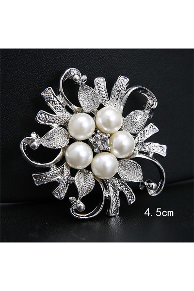 Choice B2C-brooch-2 دبابيس زهور من اللؤلؤ الصناعي الرائع للنساء على شكل إكليل...