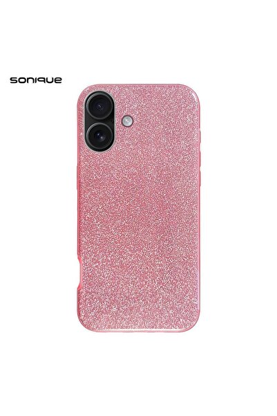 OEM Θήκη Σιλικόνης Sonique Shiny Apple iPhone 16 Plus Ροζ