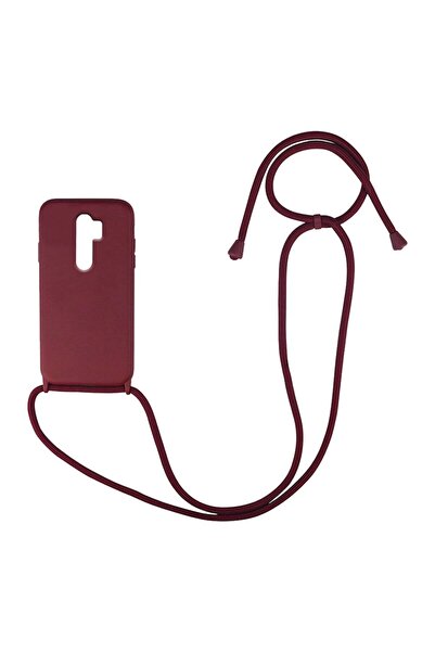 OEM Θήκη Σιλικόνης με Κορδόνι CarryHang Sonique Xiaomi Redmi Note 8 Pro Μπορντό