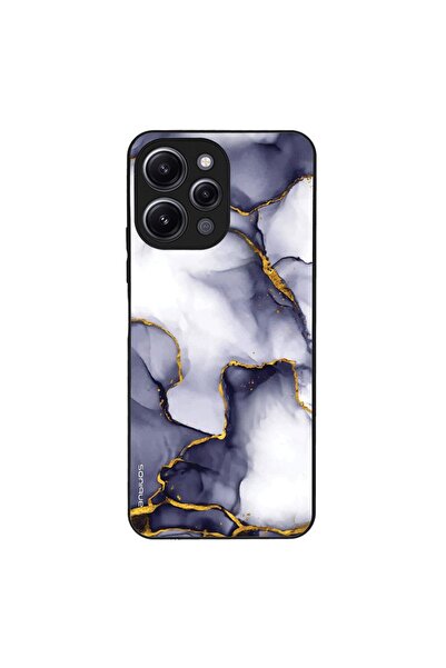 OEM Θήκη Sonique Marble Series για Xiaomi Redmi 12 4G / Redmi 12 5G Μωβ Γκρι