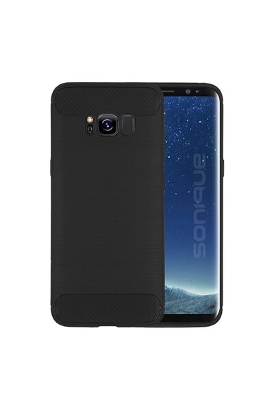 OEM Θήκη Σιλικόνης Sonique Carbon Brushed Samsung Galaxy S8 Μαύρο
