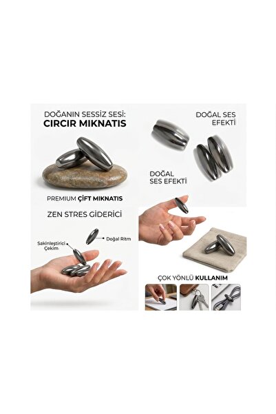 LOVYCO Mystic Magnets Premium Cırcır Mıknatıs Çifti - Güçlü Neodimyum Stres T...