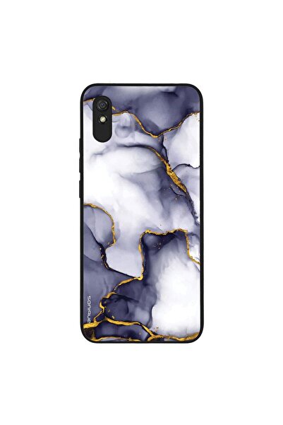 OEM Θήκη Sonique Marble Series για Xiaomi Redmi 9A / Redmi 9AT Μωβ Γκρι