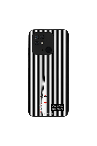 OEM Θήκη Sonique Stripe Stories Series για Xiaomi Redmi 10C Eye on You – Μαύρο