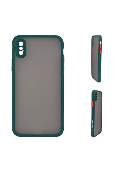 OEM Θήκη Σιλικόνης Color Button Bumper Sonique Apple iPhone XS MAX Πράσινο Σκ...