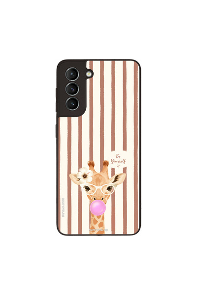 OEM Θήκη Sonique Stripe Stories Series για Samsung Galaxy S21 Καφέ - Καμηλοπά...