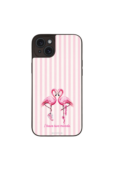 OEM Θήκη Sonique Stripe Stories Series για Apple iPhone 15 Plus Φλαμίνγκο