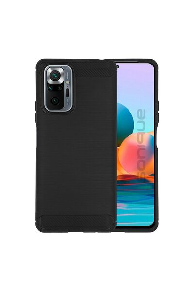 OEM Θήκη Σιλικόνης Sonique Carbon Brushed Xiaomi Redmi Note 10 Pro Μαύρο