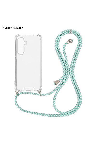 OEM Θήκη Σιλικόνης με Κορδόνι Sonique Armor Clear Samsung Galaxy S24 FE Rainb...
