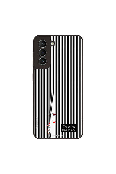 OEM Θήκη Sonique Stripe Stories Series για Samsung Galaxy S21 Eye on You – Μαύρο