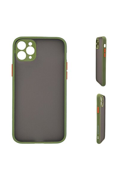 OEM Θήκη Σιλικόνης Color Button Bumper Sonique Apple iPhone 11 Pro Max Πράσιν...