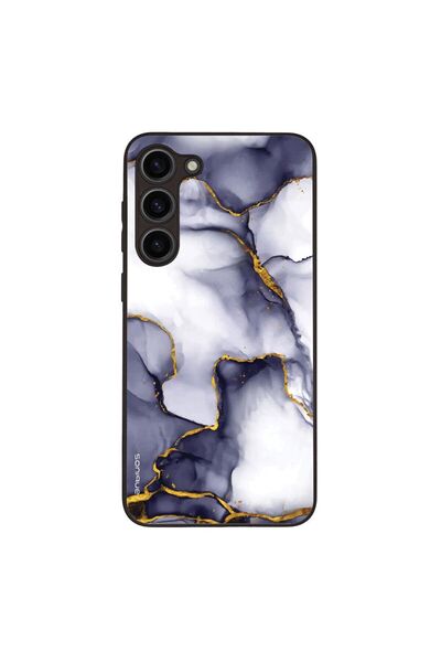 OEM Θήκη Sonique Marble Series για Samsung Galaxy S23 Plus Μωβ Γκρι