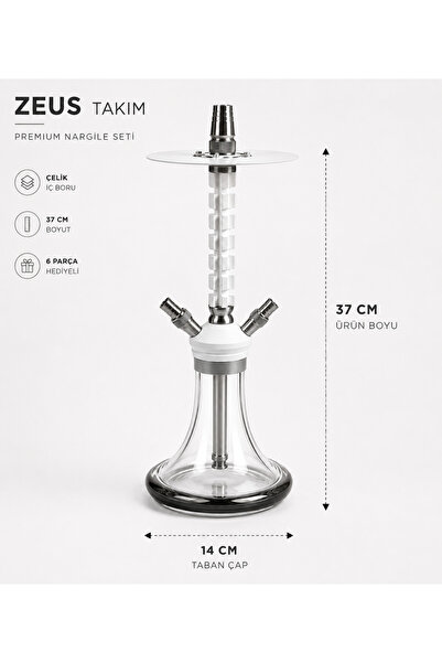 Han Tobacco ZEUS 37 CM Çantalı Premium Nargile Takımı