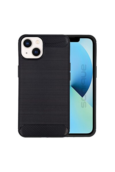 OEM Θήκη Σιλικόνης Sonique Carbon Brushed Apple iPhone 13 Μαύρο
