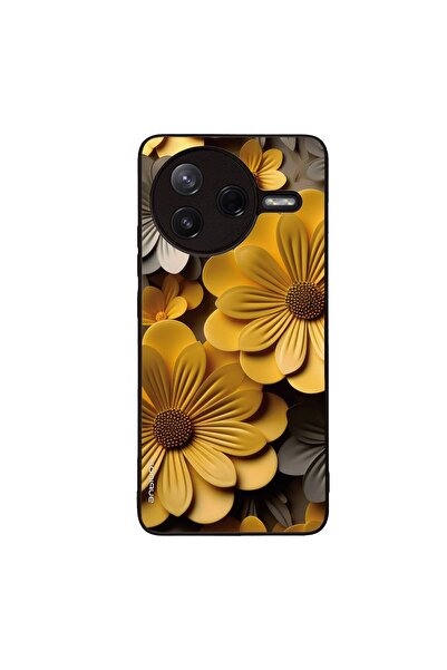 OEM Θήκη Sonique 3D Flower Series για Xiaomi Poco F7 Pro 5G Κίτρινο