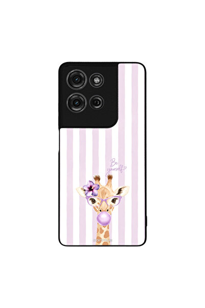 OEM Θήκη Sonique Stripe Stories Series για Motorola Moto G75 5G Λιλά- Καμηλοπ...