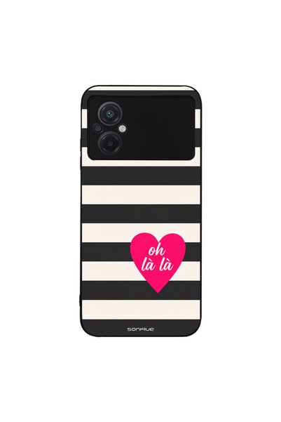 OEM Θήκη Sonique Stripe Stories Series για Xiaomi Poco M5 Oh La La – Μαύρο