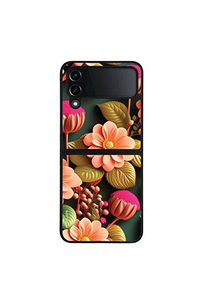 OEM Θήκη Sonique 3D Flower Series για Samsung Galaxy Z Flip 4 Σομόν