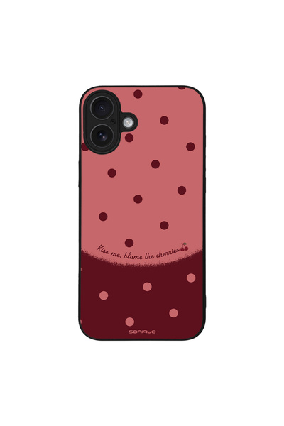 OEM Θήκη Sonique Delulu Polka Era Series για Apple iPhone 16 Plus Blame Cherries