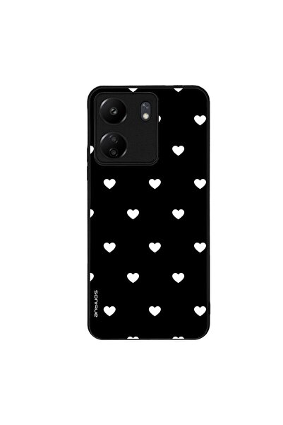 OEM Θήκη Sonique Heart Series για Xiaomi Redmi 13C 4G / Poco C65 4G Μαύρο 02