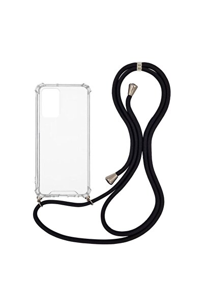 OEM Θήκη Σιλικόνης με Κορδόνι Sonique Armor Clear Xiaomi Redmi Note 10 Pro Μαύρο
